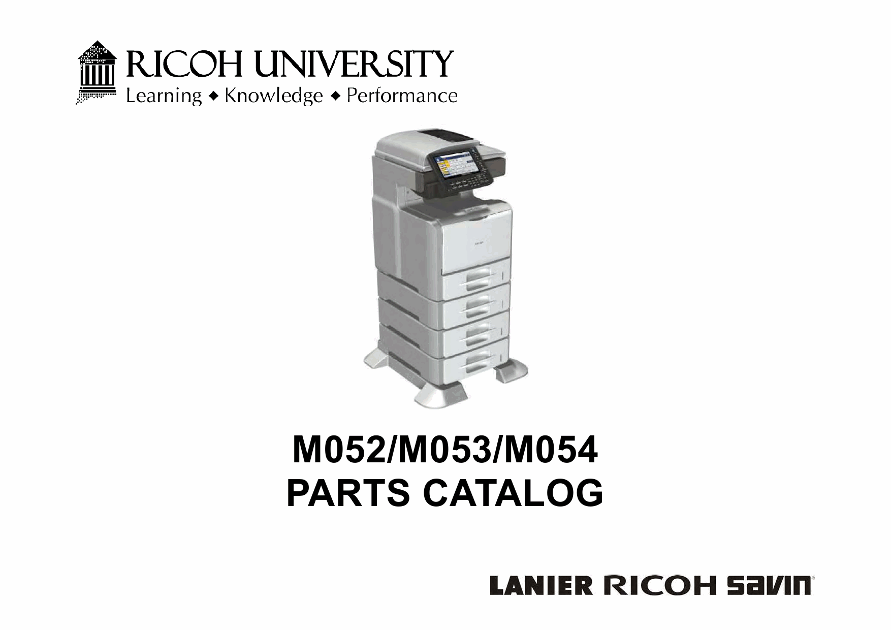 RICOH Aficio SP-5200S 5210SF 5210SR Parts Catalog-1
